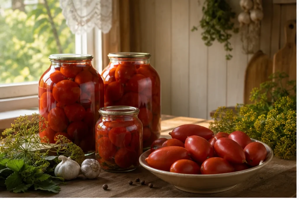 Томаты в банках с насыщенным вкусом